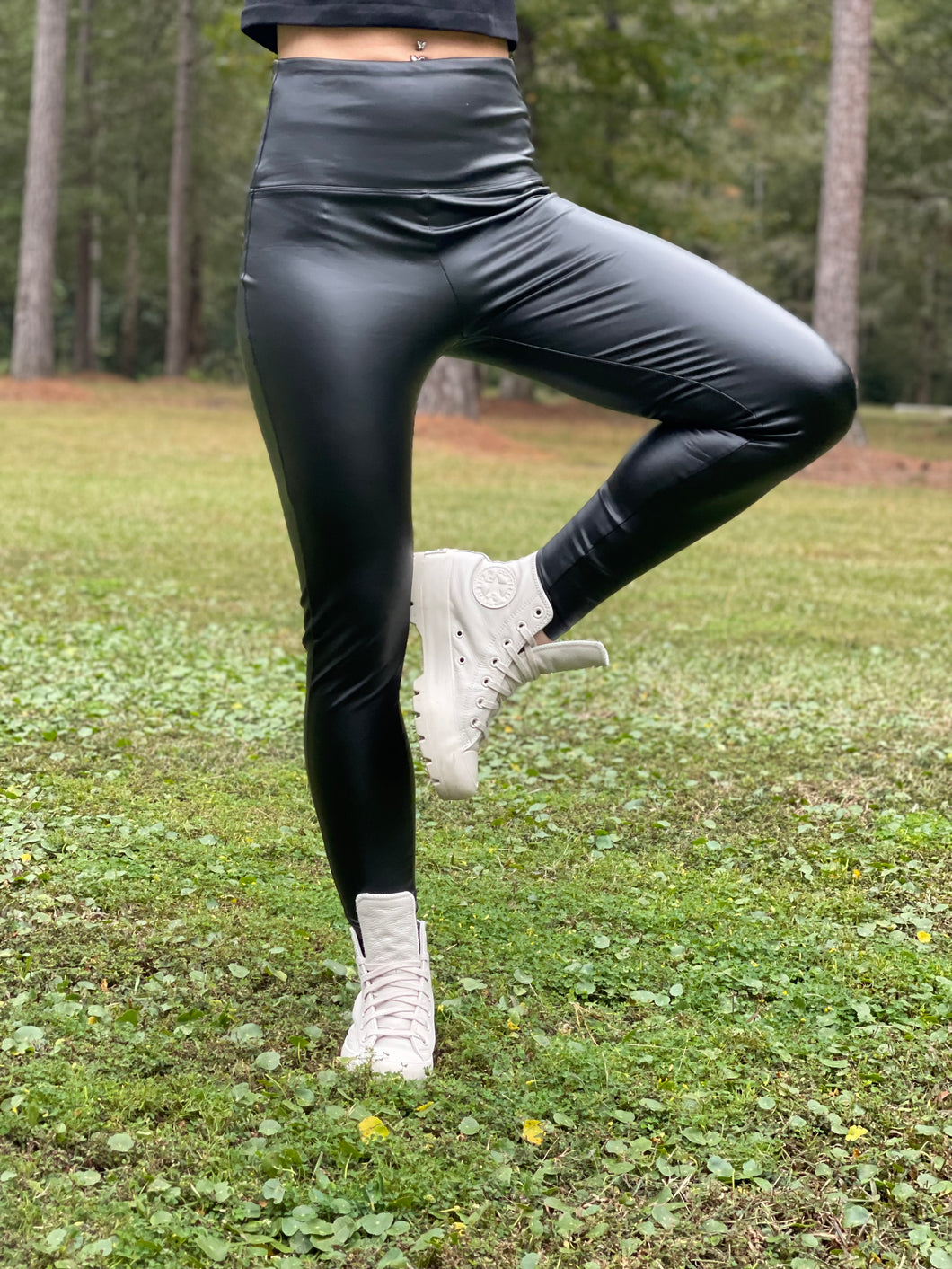 Rockin' Roll Faux Leather Leggings