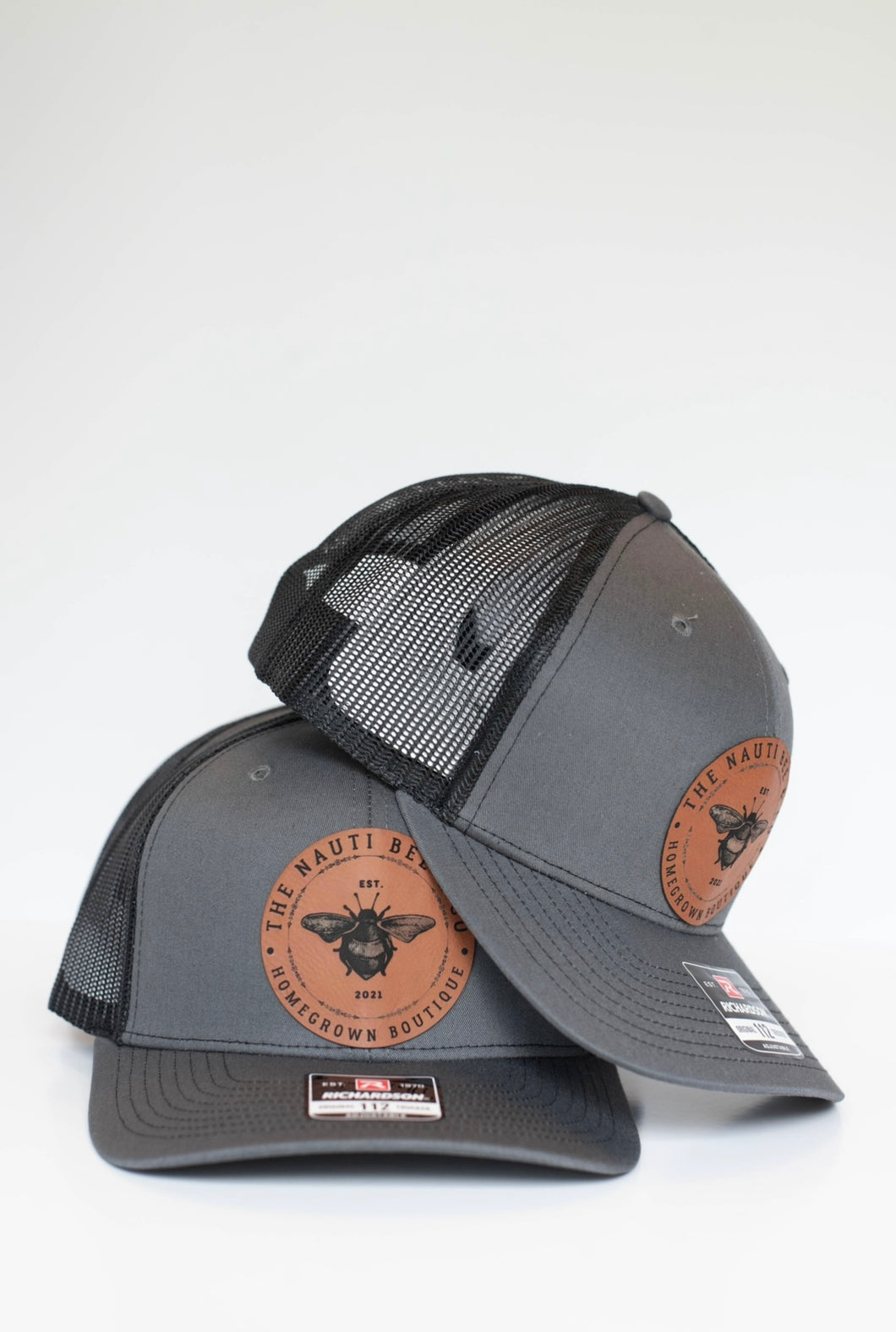 Leather Patch Nauti Bee Trucker Hat